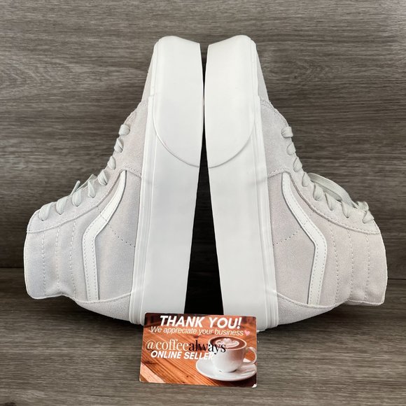 Vans Sk8-Hi Tapered Soft Suede Stackform Dawn Blue Gray White Women's NWB - Picture 8 of 8